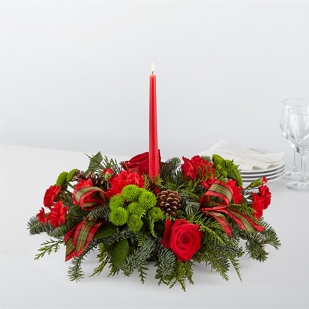 By the Candlelight Centerpiece – Albelos Flowers Llc, Tampa FL