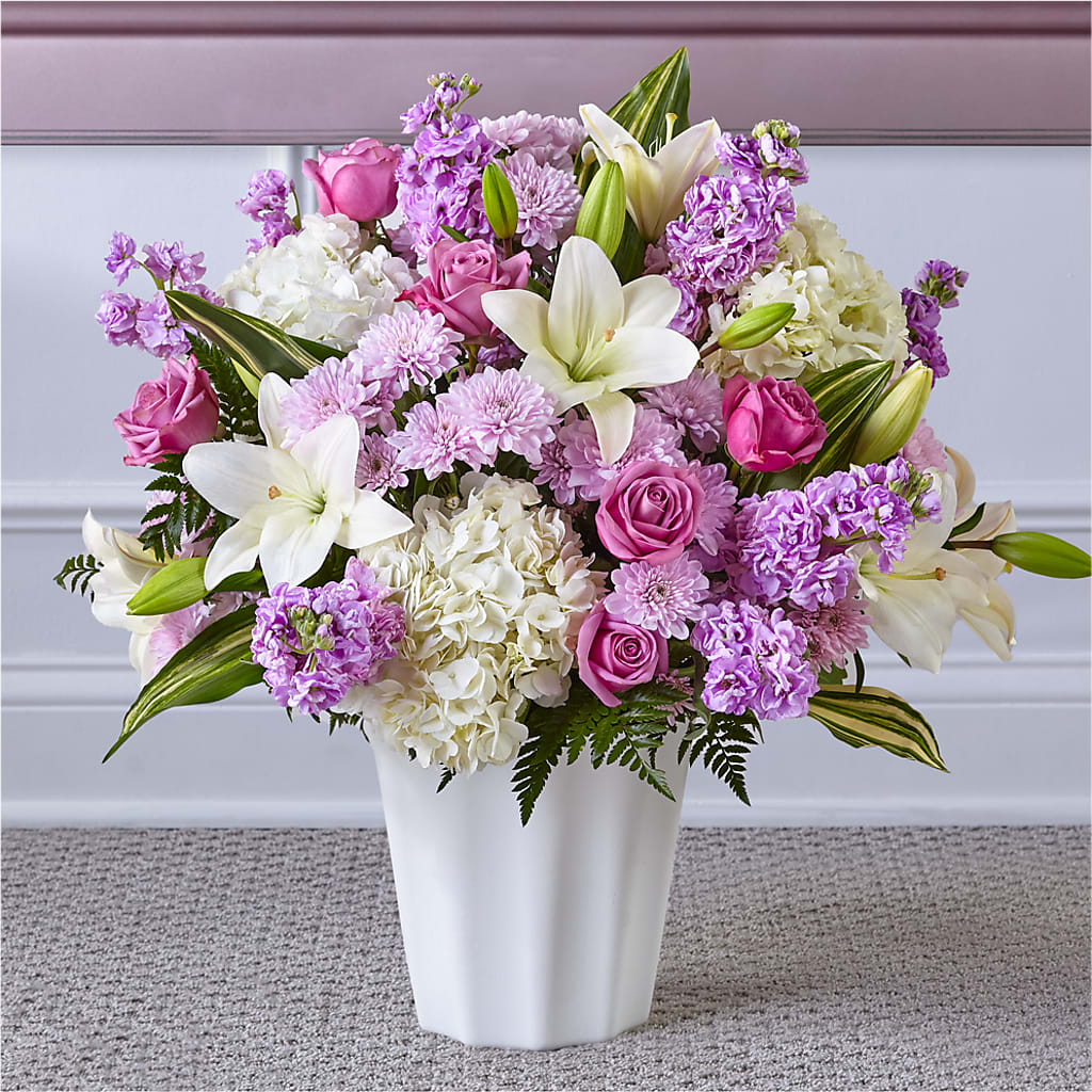 Heaven Sent Floor Basket – Albelos Flowers Llc, Tampa FL