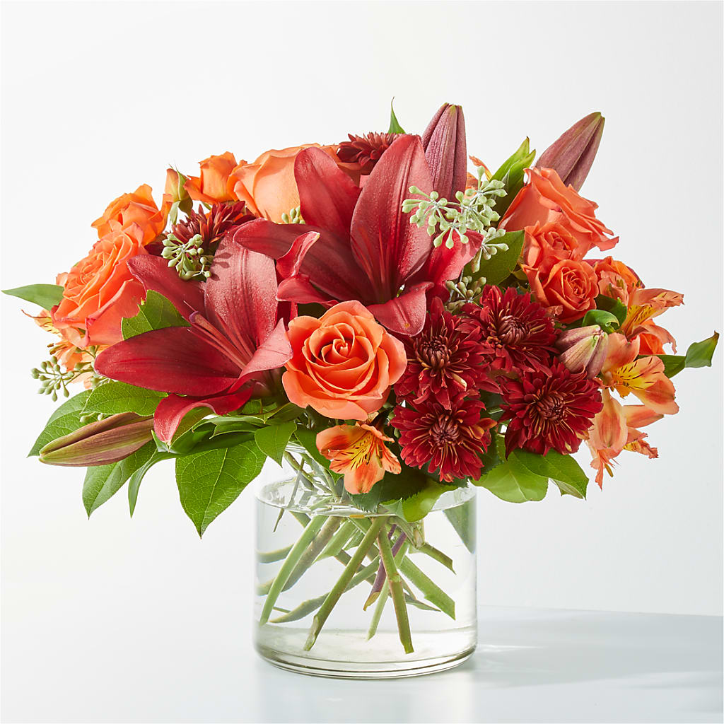 Crimson Leaves Bouquet – Albelos Flowers Llc, Tampa FL