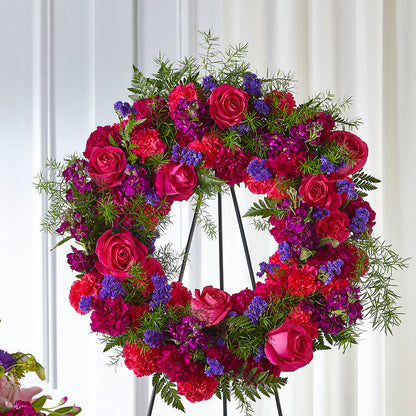 Calming Colors Wreath –  Albelos Flowers Llc, Tampa FL
