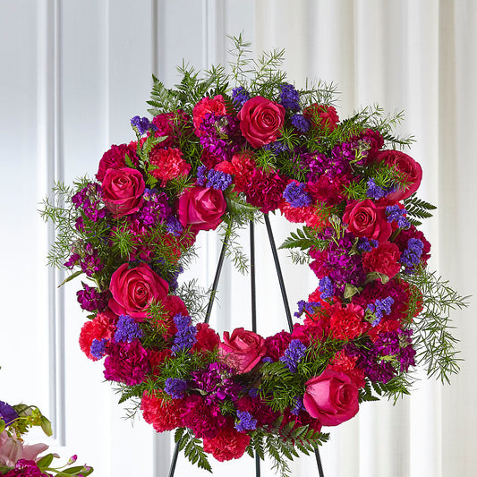 Calming Colors Wreath –  Albelos Flowers Llc, Tampa FL
