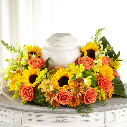 Faithful Sunflower Cremation Adornment –  Albelos Flowers Llc, Tampa FL