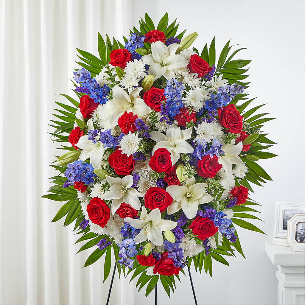 Arreglo floral en pie "Servicio apreciado"
